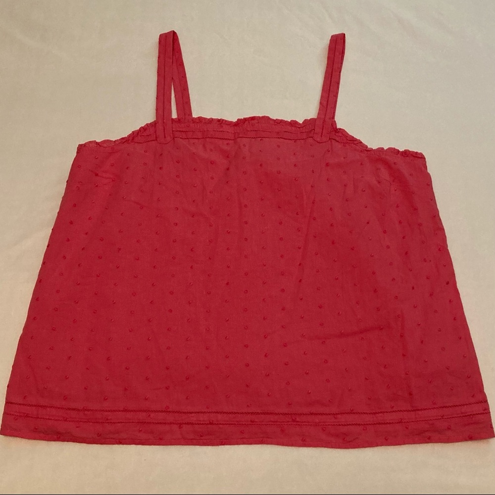 New Coral Pink OLD NAVY Eyelet Ruffle Tank Top